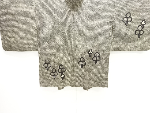 JAPANESE KIMONO / ANTIQUE HAORI / SILK / ALL SHIBORI / ABSTRACT TREES